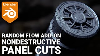 Nondestructive Panel Cuts using Random Flow in Blender b3d [upl. by Yelahs]