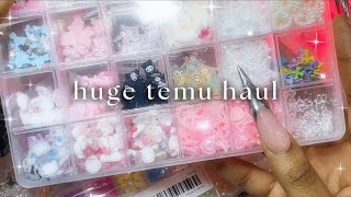 HUGE TEMU NAIL HAUL📦💕 Affordable nail supplies  unboxing✨ [upl. by Iddo]