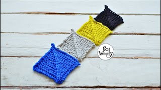 How to Knit Mitered Squares  So Woolly [upl. by Ecinej]