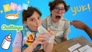 BABY FOOD TASTE TEST CHALLENGE  ALIYAH Vs BRAYDEN [upl. by Ancel]