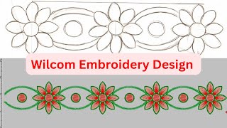 Wilcom Embroidery Design  Sketch embroidery design wilcom [upl. by Salomo226]