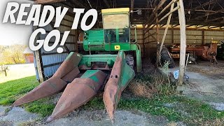 John Deere 3300 Combine Ready for Corn [upl. by Odnalref223]