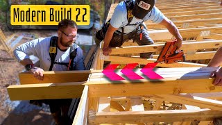 Modern Home Build  22  Overhang Outriggers and Timber Prep [upl. by Aleek]