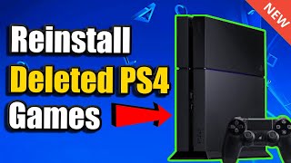 How to REINSTALL GAMES on PS4 After deleting them Redownload Games [upl. by Sewel]