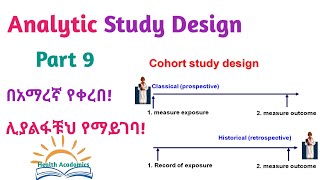 Epidemiology Analytic Study Design Cohort Study Helpful Amharic Speech Video Part 9 [upl. by Lipski476]