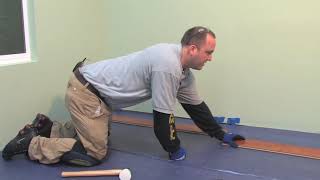 How to Install Laminate Flooring TapEnd Joint Including Moisture Barrier  LL Flooring [upl. by Lekim]