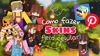 Como fazer SKINS de MINECRAFT pelo CELULAR 📲  Como faço minhas skins  By Atomyn Craft [upl. by Mechelle]