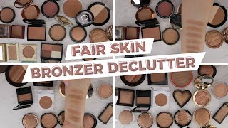 Bronzer Declutter with Swatches For Fair Skin [upl. by Suoirtemed]