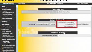 How to Restore LoadMaster System Configuration [upl. by Aninay]