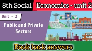 8th social science economics Unit 2 Book Back question answer  8th std Public and private sectors [upl. by Arayk]