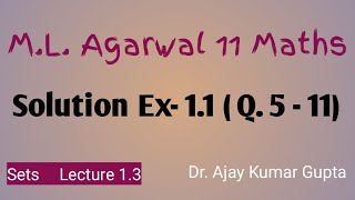 isc class 11 maths chapter 1  sets  ml aggarwal  Ex 11 Q5  Last Solution  L13 [upl. by Tann897]