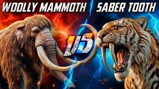 Woolly Mammoth VS Saber Tooth Tiger [upl. by Colan]