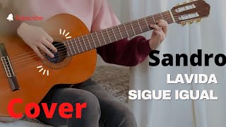 la vida sigue igual en guitarra de sandro cover [upl. by Nivag858]