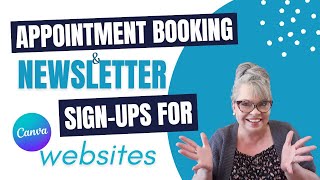 Canva Website Design With Newsletter And Appointment Booking Sign Up Forms [upl. by Essa961]