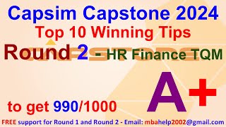 How to win CAPSIM top results 996 Round 1 to 8 answers Capsim 2024 guide Round 2 HR Finance TQM [upl. by Imotas]