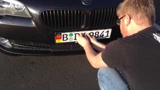 How to Mount Your Custom European License Plate Using 3M Dual Lock [upl. by Guimar74]