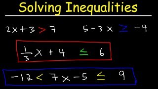 How To Solve Linear Inequalities Basic Introduction Algebra [upl. by Enelak]