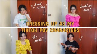 DRESSING UP AS MY TIKTOK POV CHARACTERS REUPLOAD [upl. by Eiramnerual967]