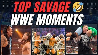 Epic WWE Top Savage Moments  Top WWE Funny Moments  Hilarious WWE Actions  WWE Pranks  Funny WWE [upl. by Luwana318]