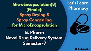 MicroEncapsulation8  Finale  Spray Drying amp Spray Congealing  BPharm  NDDS  Semester7 [upl. by Kasey]