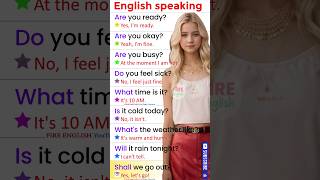 English speaking practice How to speak English quickly English question answers americanenglish [upl. by Linkoski]