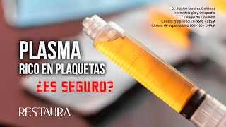 El PRP Plasma Rico en Plaquetas ¿Es seguro ¿No tiene riesgos [upl. by Ylrevaw]