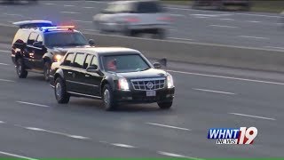 Watch President Trump’s Motorcade Drive Through Huntsville Alabama [upl. by Patsy]