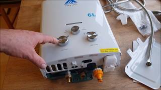 PORTABLE GAS SHOWER REVIEW AND HACK [upl. by Ajiam]