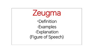 Zeugma  Definition and Examples in Urdu Hindi Literary Device figureofspeech [upl. by Kamal]