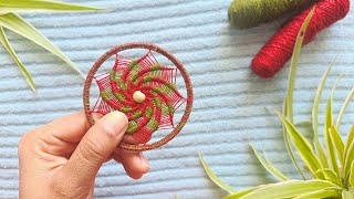 Lets make a spiral pattern  Dreamcatcher making step by step handmade beautiful [upl. by Vassell]