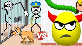 Thief Puzzle Vs Draw to Smash Game  All Max Levels Funny Gameplay  Android iOS Games [upl. by Arbmat114]