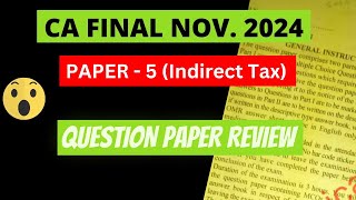 CA Final IDT Paper Review amp Anaysis  CA Final IDT Nov 2024  CA EXAM NOV 2024  ICAI EXAM PAPER [upl. by Minda945]