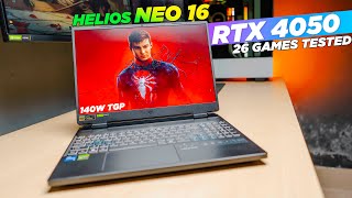 Acer Predator Helios NEO 16 Gaming review  RTX 4050 Gaming Test [upl. by Joachim]