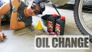 Yamaha XT250 Oil Change and Oil Filter Replacement [upl. by Eartnoed]