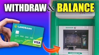 How To Withdraw Money amp Balance Inquiry With Landbank Atm Machine 2024 [upl. by Lynnworth]