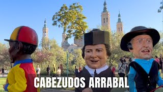 Primer RECORRIDO de los NUEVOS CABEZUDOS del ARRABAL Zaragoza  2023 [upl. by Heady60]