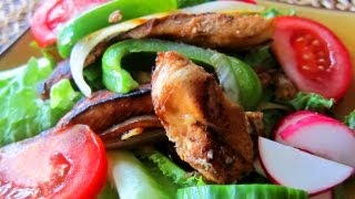 How to Make Chicken Fajita Salad  Hilah Cooking [upl. by Noside151]