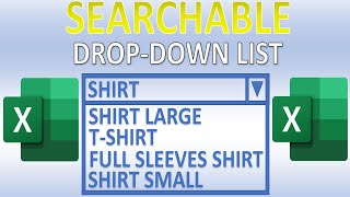 Searchable Drop Down List in Excel Without FILTER Function [upl. by Robison]