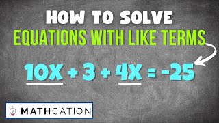 Solving Equations with Combining Like Terms Examples Step by Step [upl. by February]