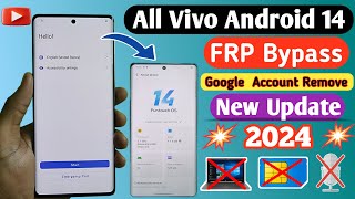 Vivo FRP Bypass Android 14  Latest Security Update 2024  Vivo Android 14 FRP Bypass Without PC [upl. by Annahtur]