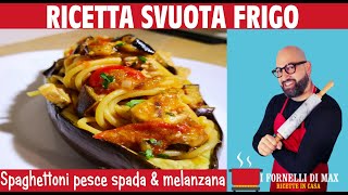 SPAGHETTONI CON PESCE SPADA POMODORINI E MELANZANA  I fornelli di Max [upl. by Thera]