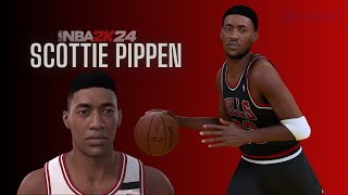 Scottie Pippen Face Creation NBA 2K24 [upl. by Atiuqes]