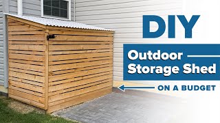 DIY Outdoor Storage Shed  On a Budget [upl. by Fleming]