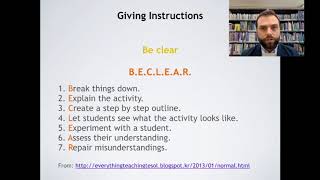 TESOL Teaching Tips Giving instructions [upl. by Kwasi]