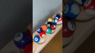 Marble Run ASMR☆Wooden wave slope amp colorful mini billiard balls🎱① asmr marblerace satisfying [upl. by Asamot]