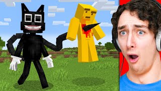 Using CARTOON CAT to Fool My Friends in Minecraft [upl. by Eciral]