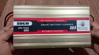 Sogo Battery Charger 12V 30AMP JPN1230A Price Rs 5500 Unboxing And Review [upl. by Yreme]