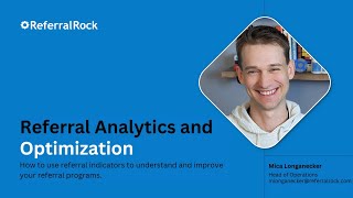 Referral Analytics and Optimization [upl. by Cherilynn]