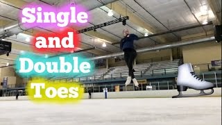 Single and Double Toe Loops  Lessons With Eye Katie [upl. by Bonina]