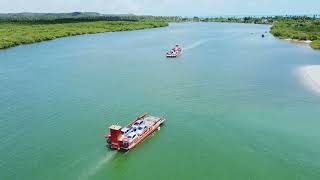 Travessia de balsa  Japaratinga X Porto da Pedra  Alagoas [upl. by Etteuqram]